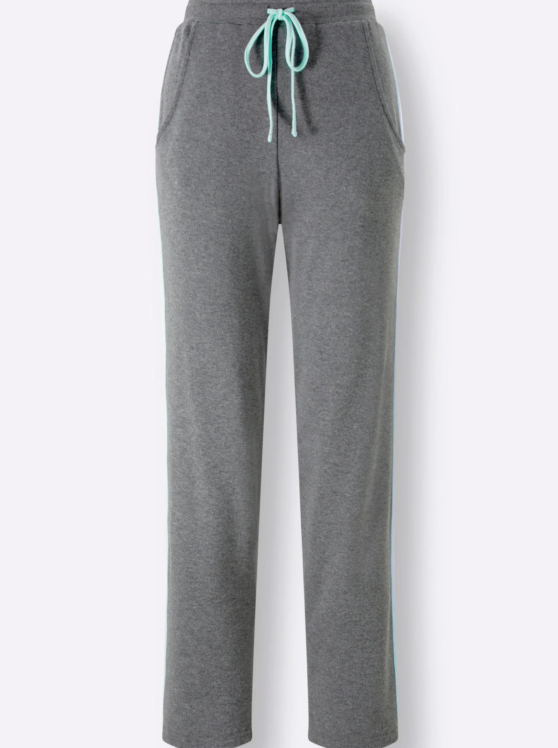 Homewear|Homewear|feel good Hausanzug in Interlock-Qualität grau-mint