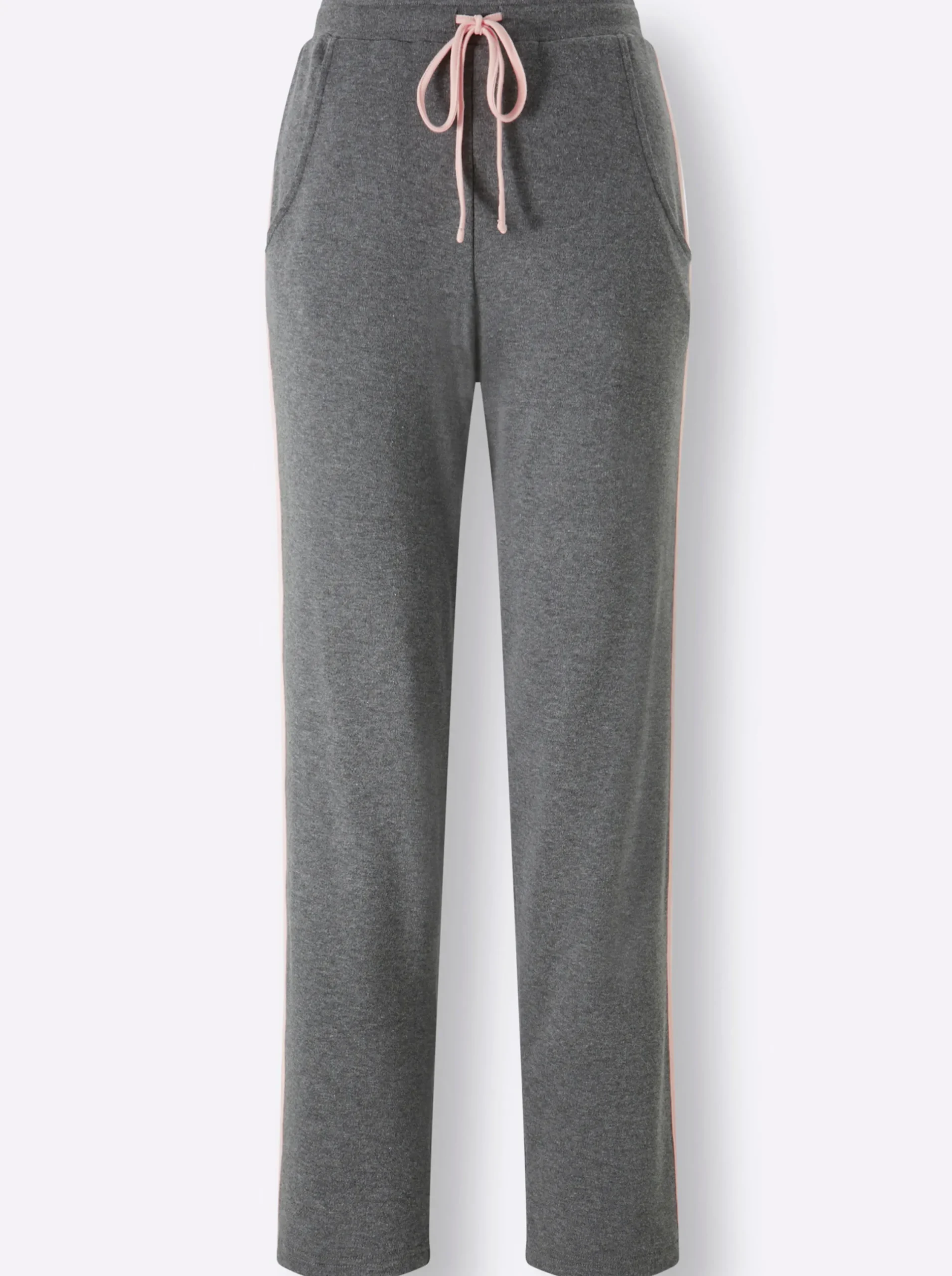 Homewear|feel good Hausanzug in Interlock-Qualität grau-rosé