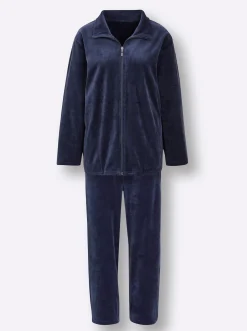 Homewear|Comtessa Hausanzug mit jeweils 2 Taschen nachtblau