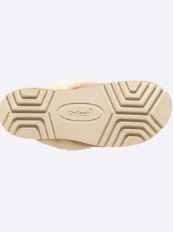 Hausschuhe|Pantoletten|Dr. Feet Hausschuh beige