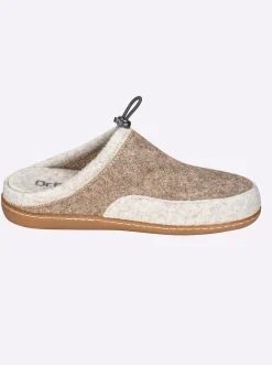 Hausschuhe|Dr. Feet Hausschuh beige