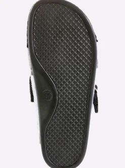 Hausschuhe|Dr. Feet Hausschuh grau-gestreift