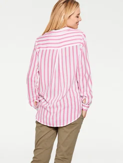 Basics|heine Hemdbluse pink-ecru