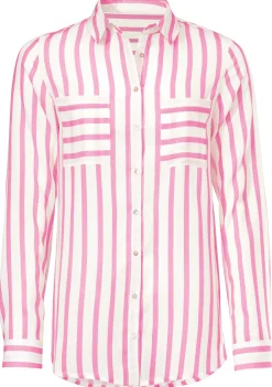 Basics|heine Hemdbluse pink-ecru