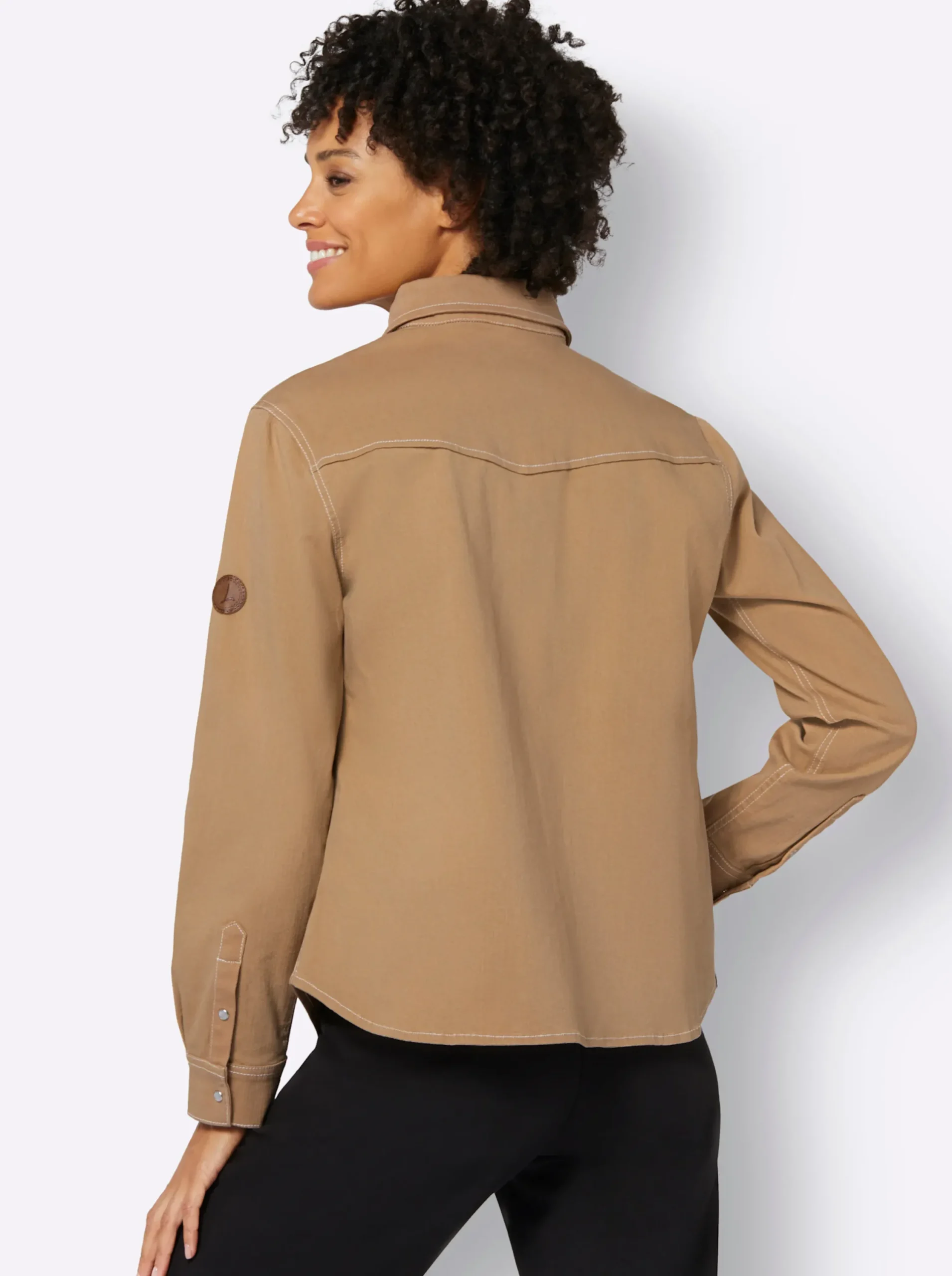 Blusen| Hemdbluse camel
