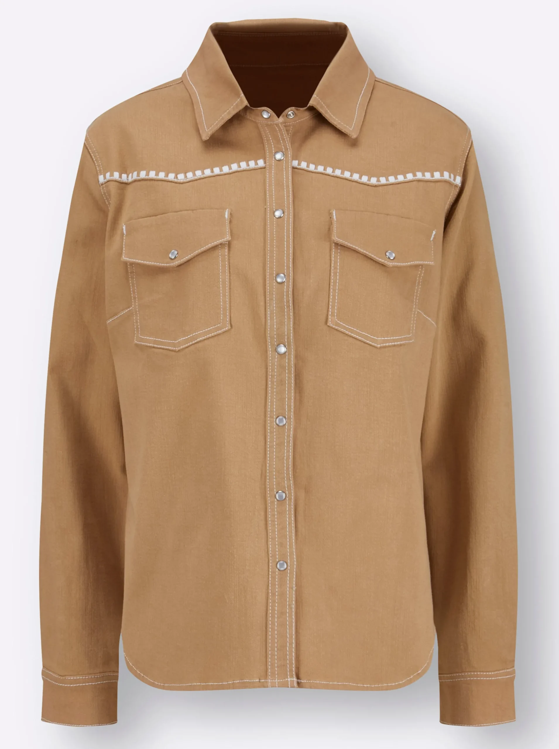 Blusen| Hemdbluse camel