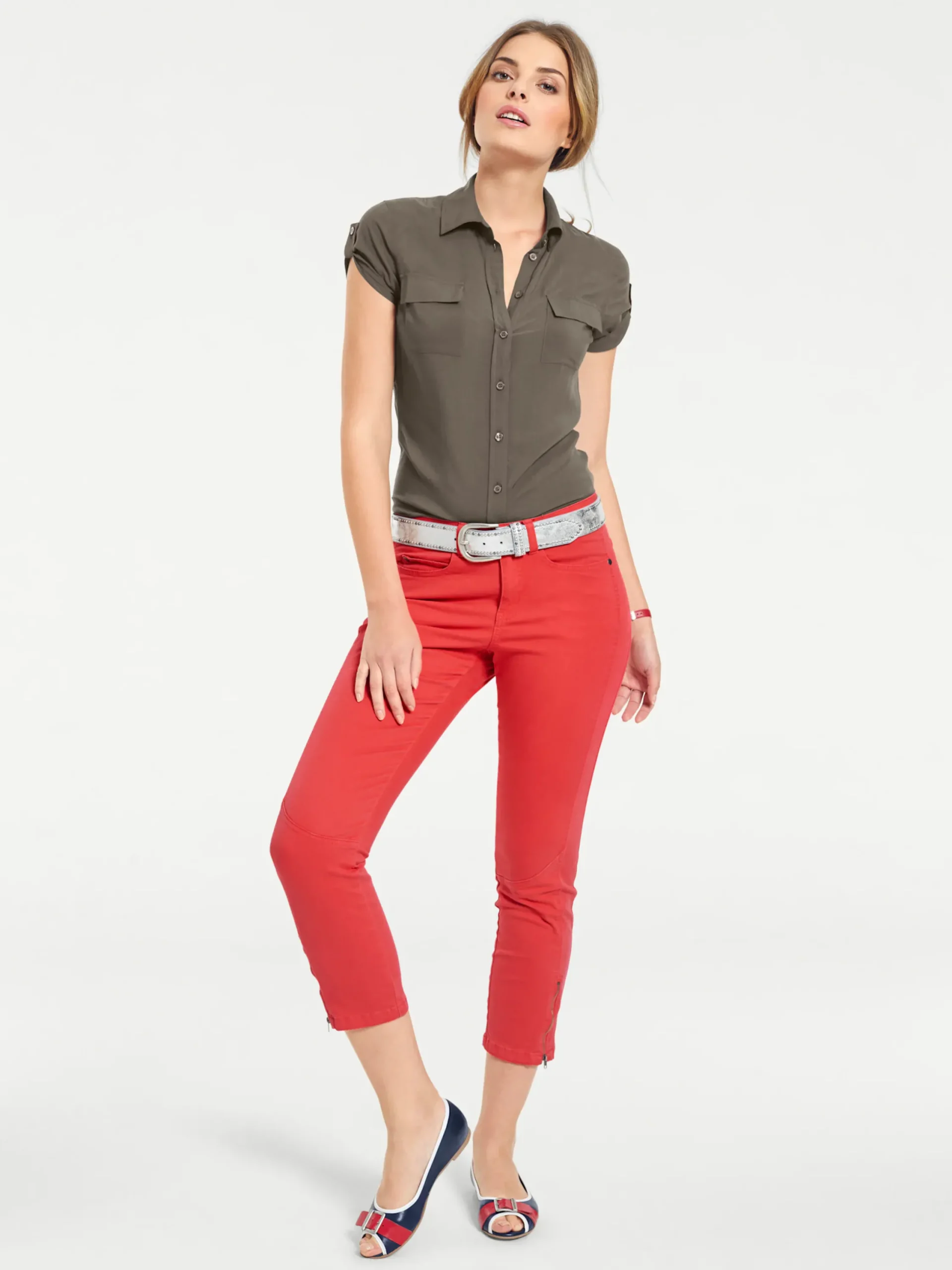 Strandmode|heine Hemdbluse oliv