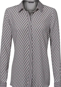 Blusen|heine Hemdbluse grau-rosé