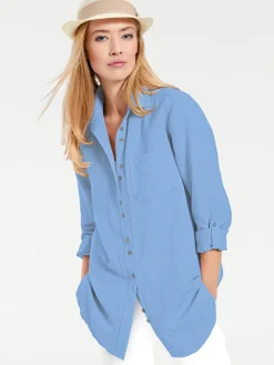 Blusen|heine Hemdbluse himmelblau