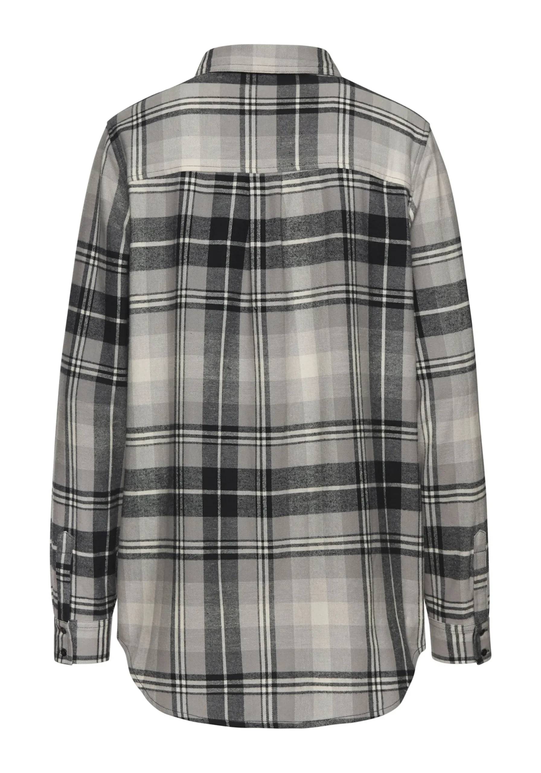 Blusen|Buffalo Hemdbluse grau-schwarzkariert
