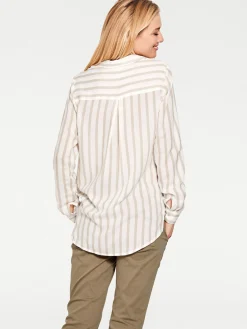 Basics|Blusen|heine Hemdbluse walnuss-ecru
