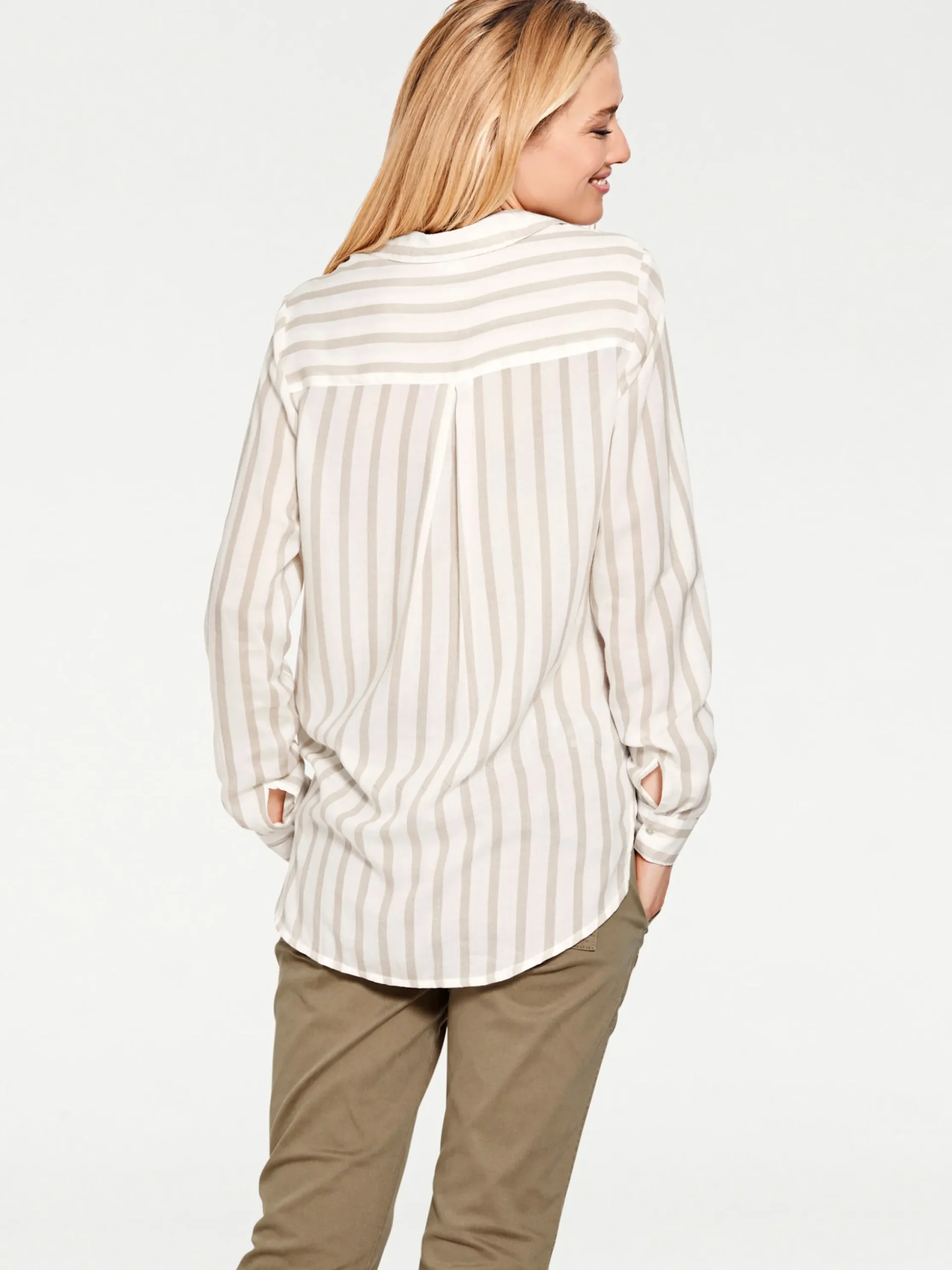 Basics|Blusen|heine Hemdbluse walnuss-ecru