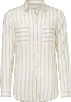 Basics|Blusen|heine Hemdbluse walnuss-ecru
