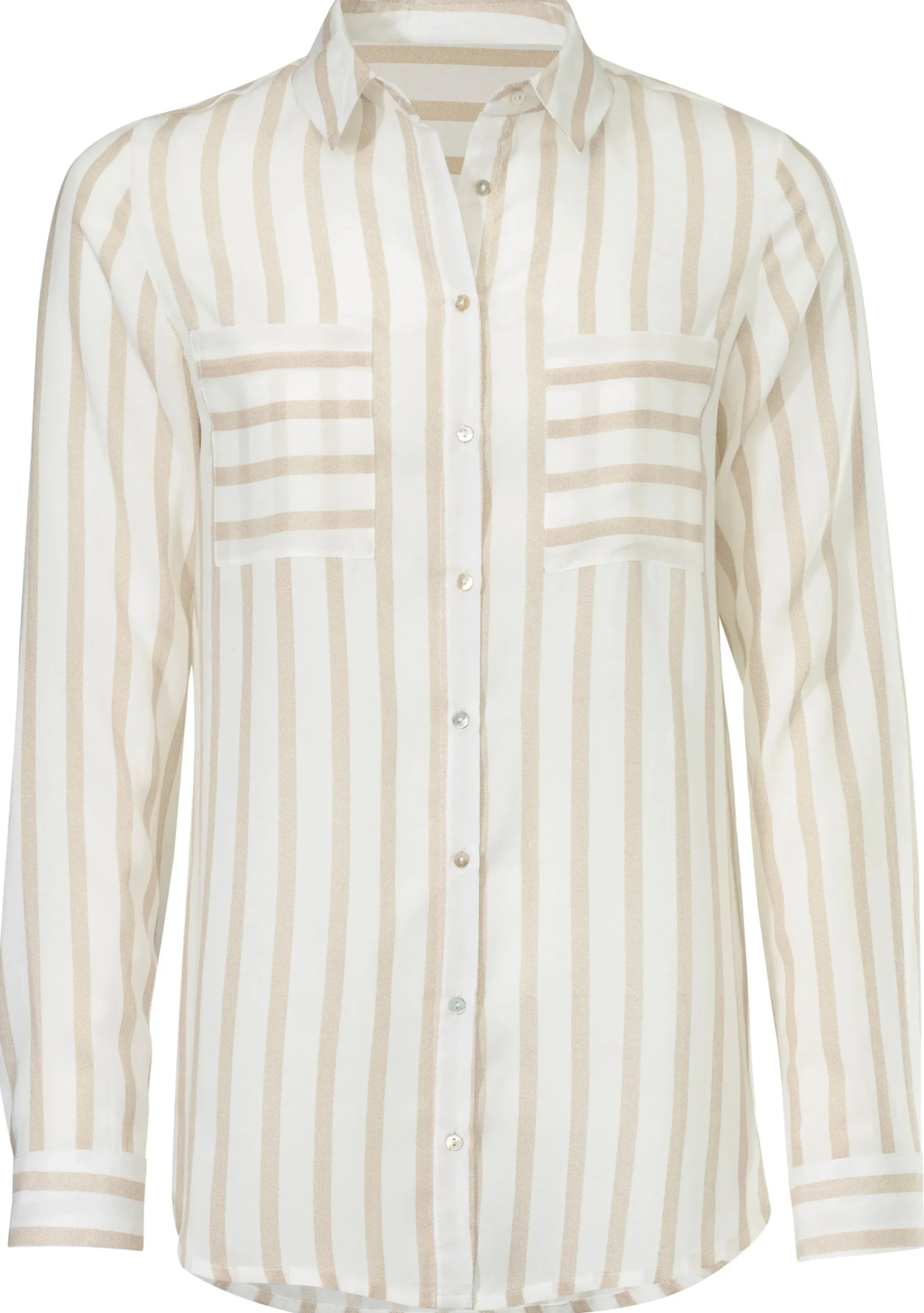 Basics|Blusen|heine Hemdbluse walnuss-ecru