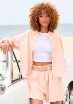 Blusen|Buffalo Hemdbluse apricot