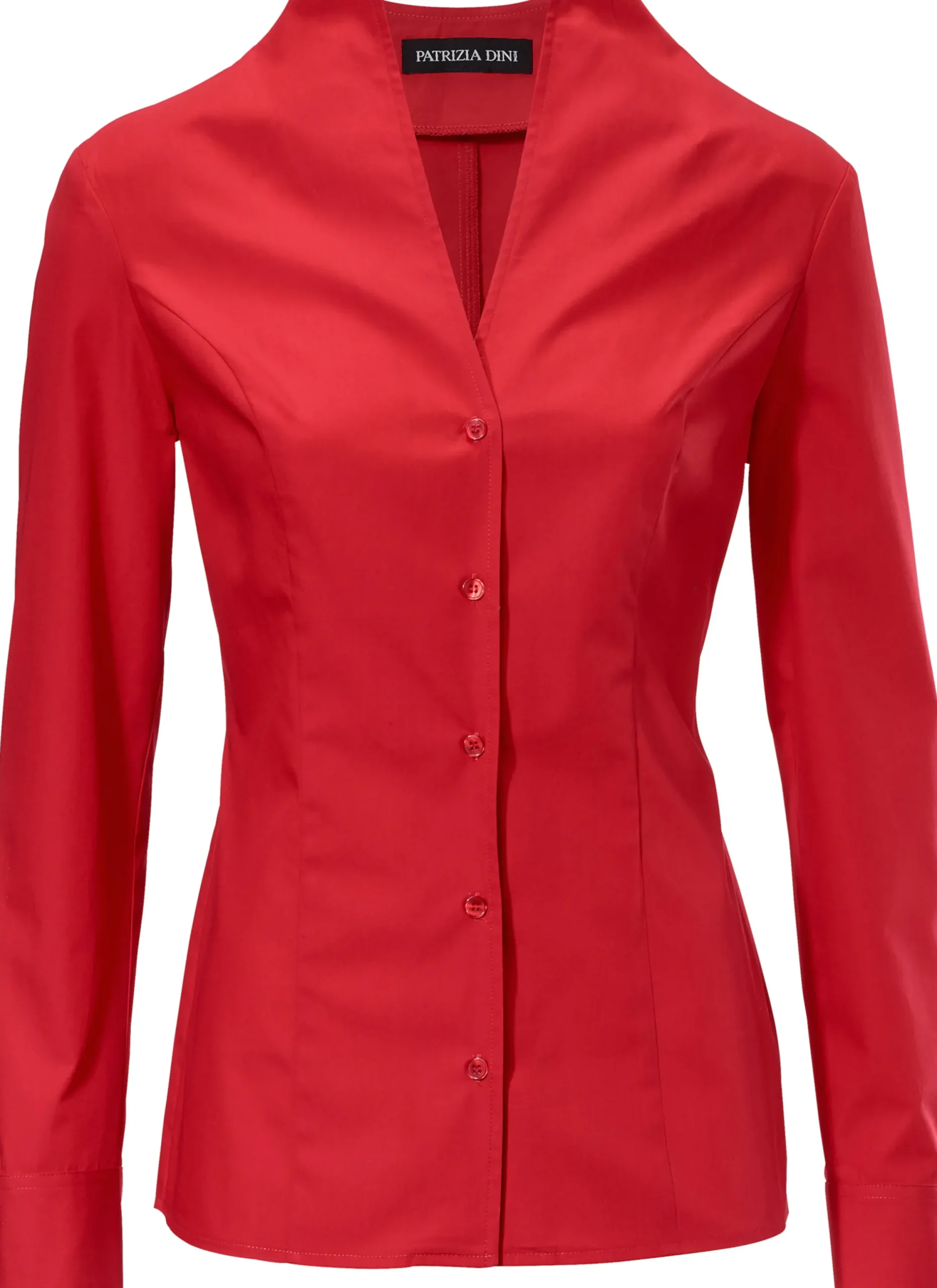 Blusen|heine Hemdbluse mit Stehkragen rot