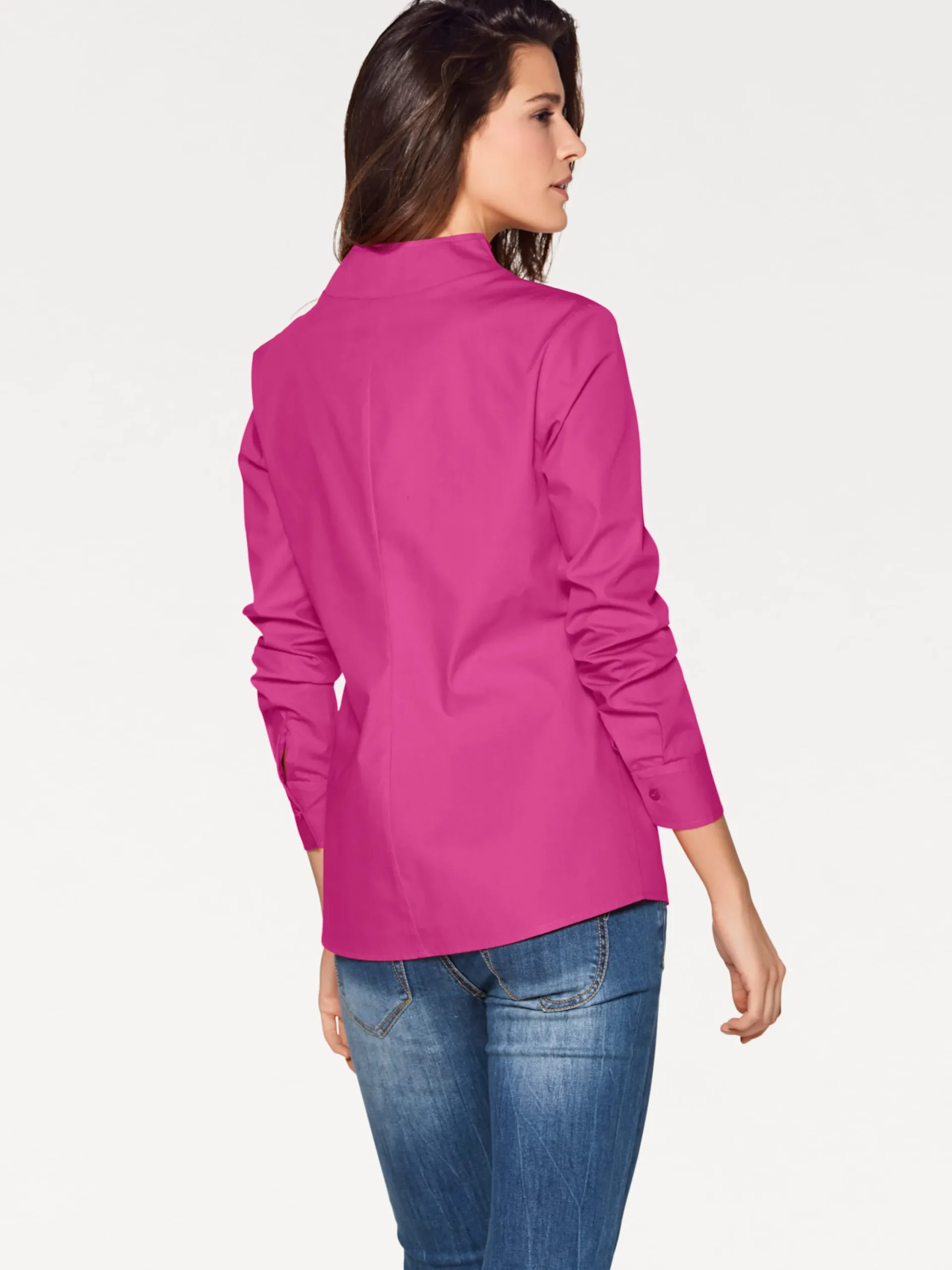 Blusen|heine Hemdbluse mit Stehkragen beere