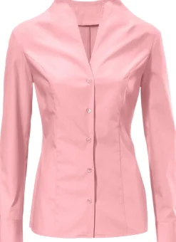 Blusen|heine Hemdbluse mit Stehkragen altrose