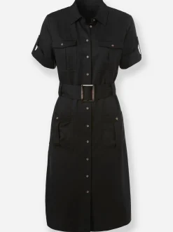 Kleider|heine Hemdblusenkleid schwarz