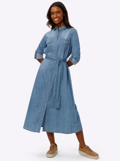Kleider|heine Hemdblusenkleid mit variabler Armlänge blue-bleached