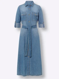 Kleider|heine Hemdblusenkleid mit variabler Armlänge blue-bleached