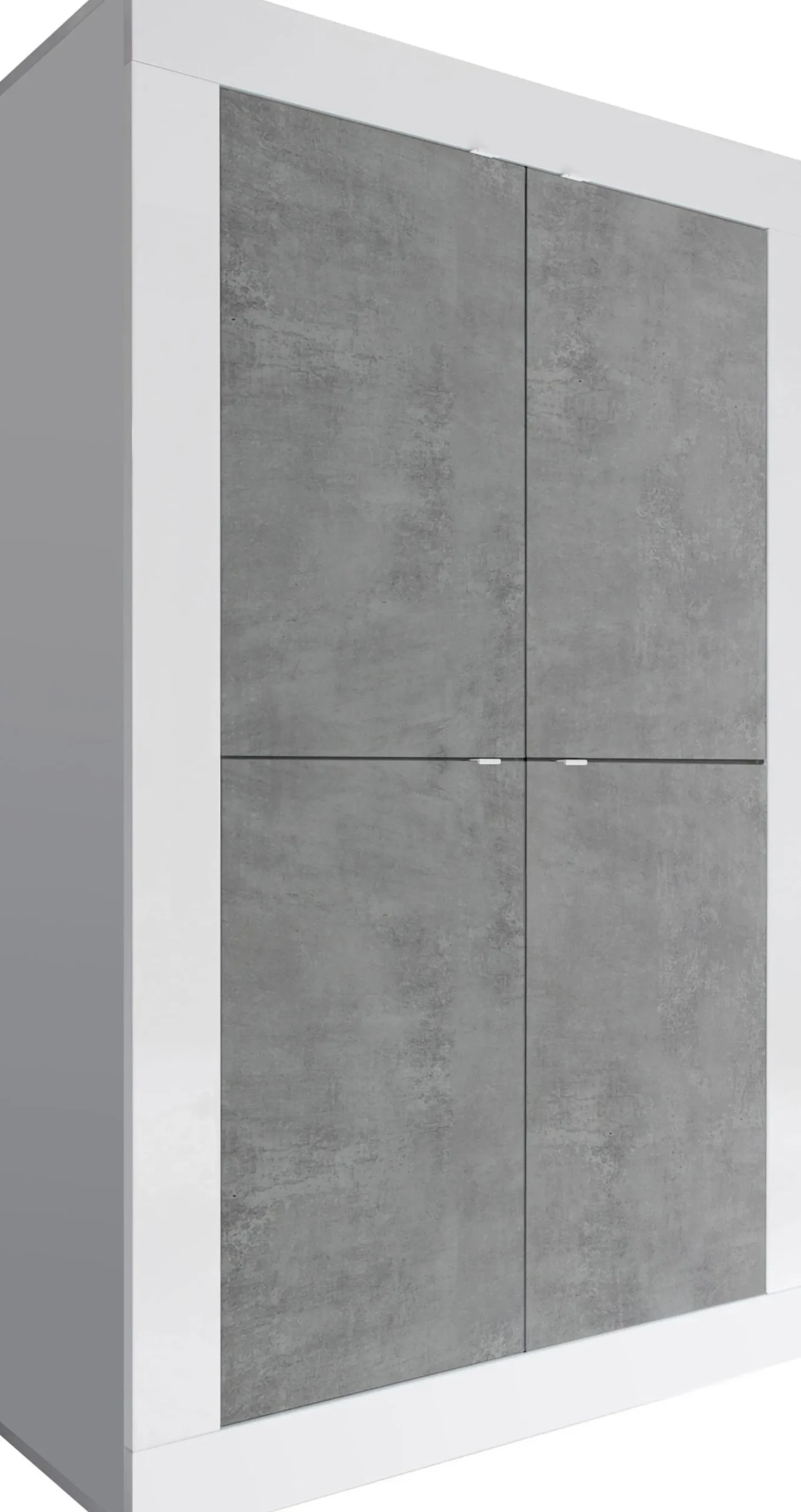 Side- & Highboards|INOSIGN Highboard weißhochglanzlack/beton-optik
