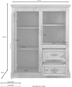 Side- & Highboards|Home affaire Highboard weiß/beize