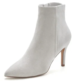 Stiefeletten|Stiefel|LASCANA High-Heel-Stiefelette hellgrau