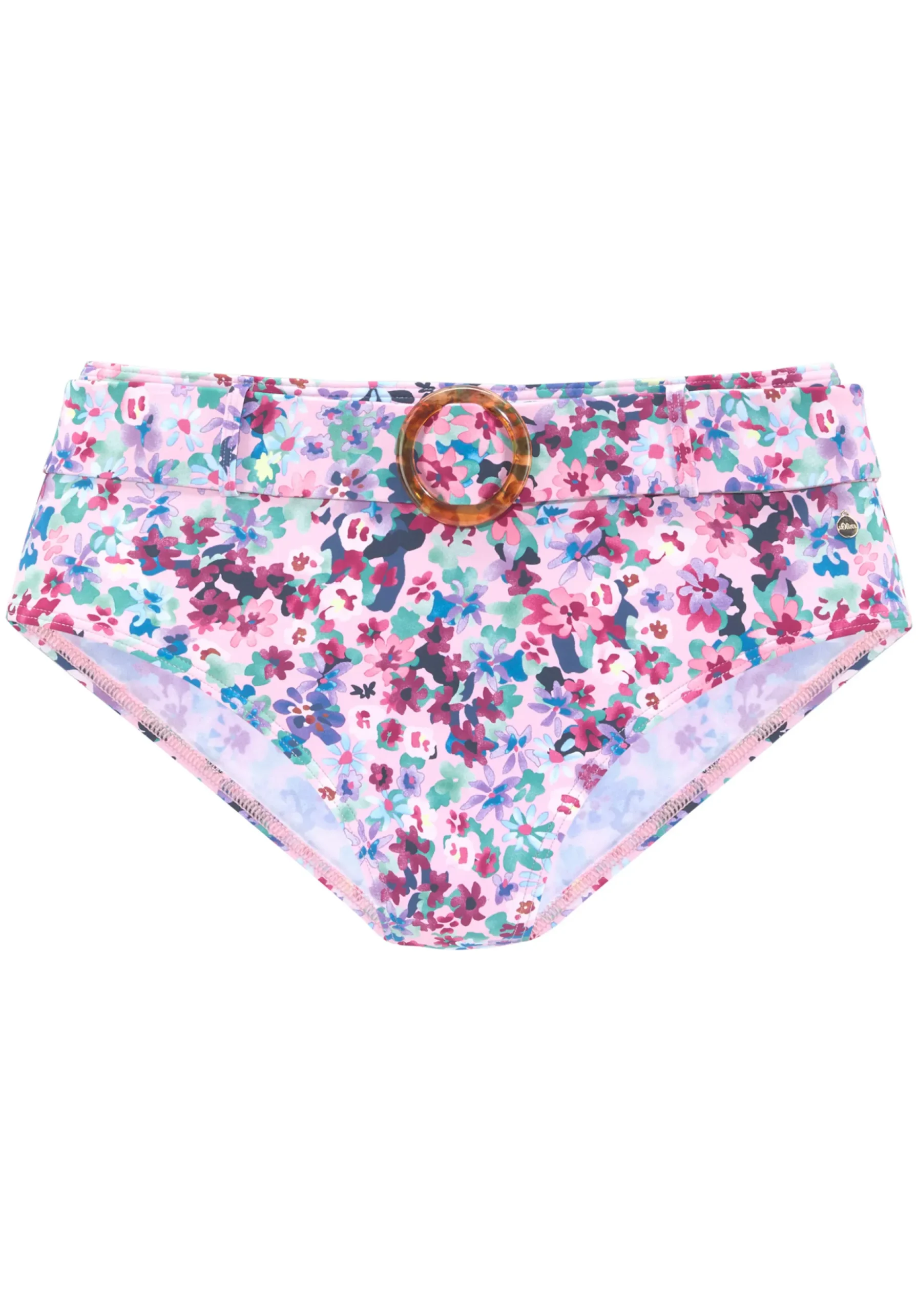 Bikinis|s.Oliver Highwaist-Bikini-Hose lila-bedruckt
