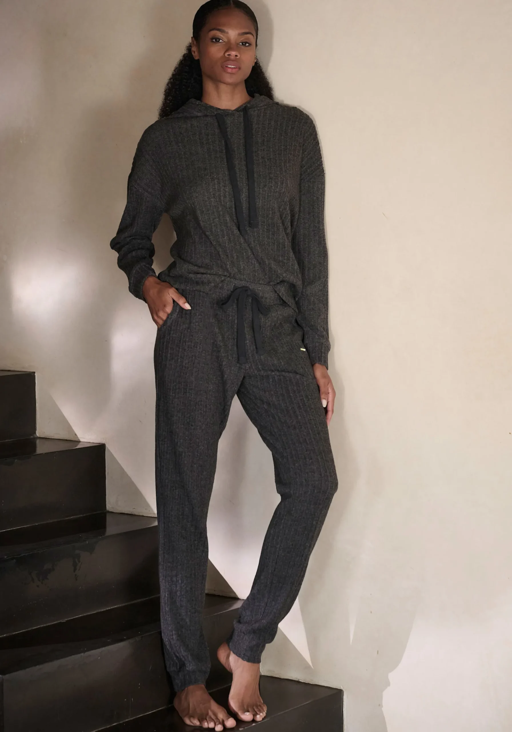 Homewear|Homewear|LASCANA Homewearhose anthrazit-meliert