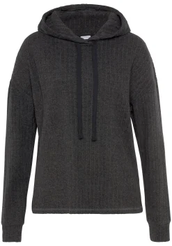 Pullover|LASCANA Hoodie anthrazit-meliert