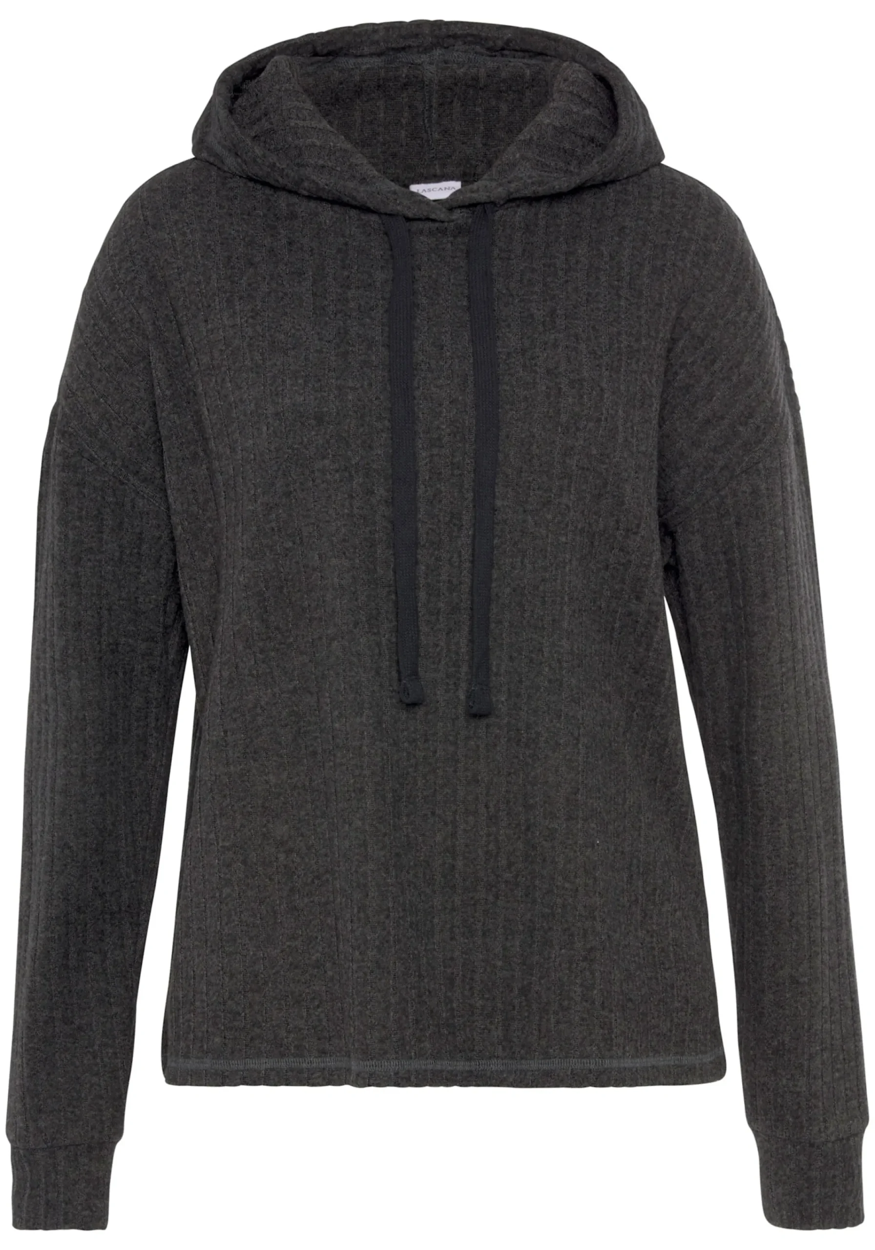 Pullover|LASCANA Hoodie anthrazit-meliert