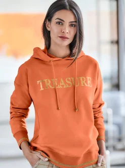 Pullover|heine Hoodie papaya-bedruckt