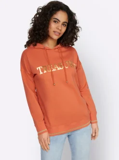 Pullover|heine Hoodie papaya-bedruckt