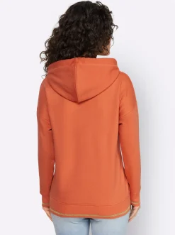 Pullover|heine Hoodie papaya-bedruckt