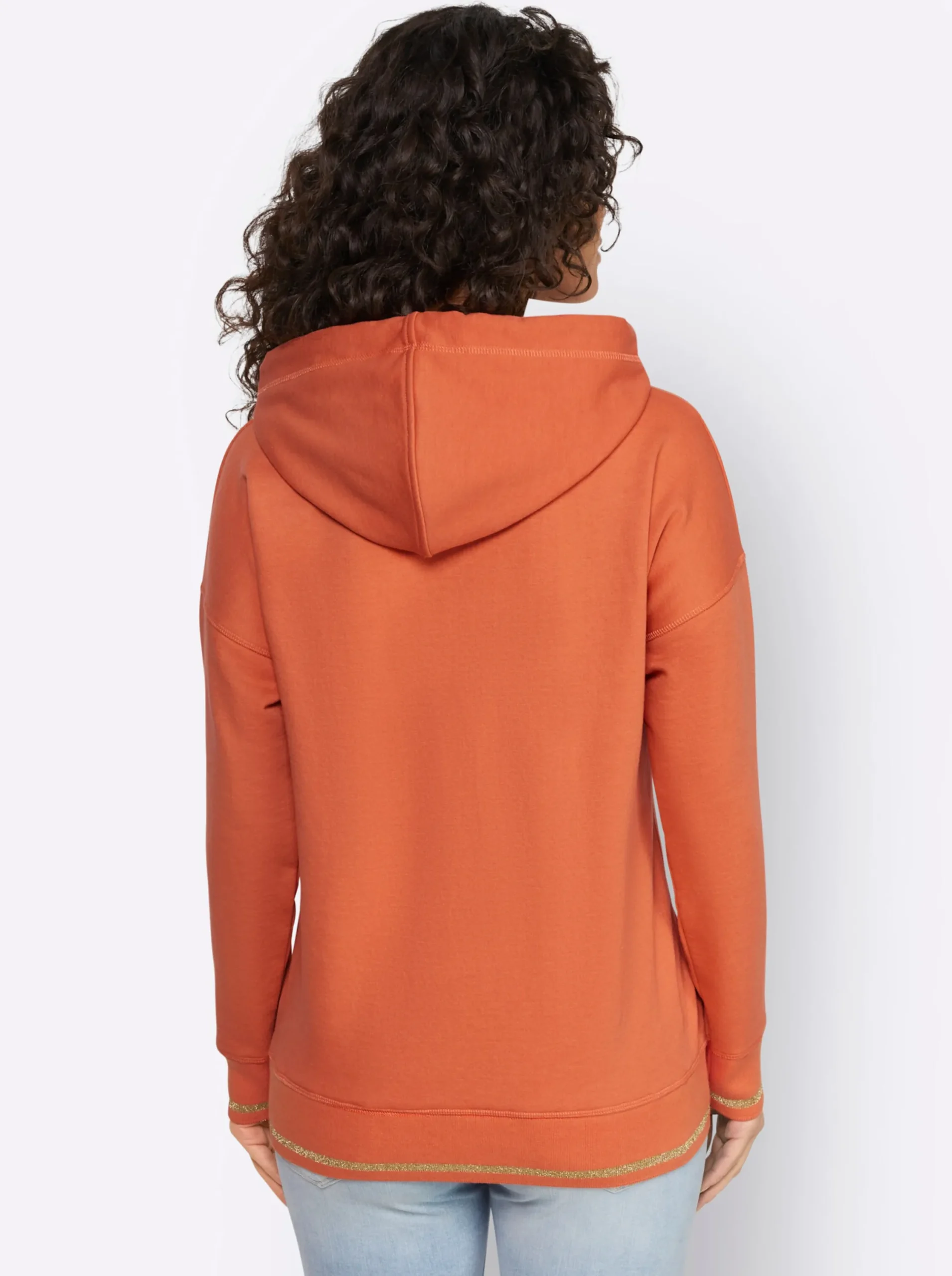 Pullover|heine Hoodie papaya-bedruckt