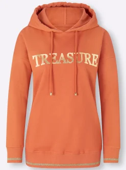 Pullover|heine Hoodie papaya-bedruckt