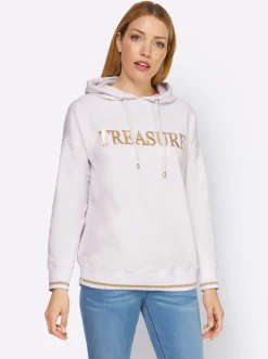 Pullover|heine Hoodie ecru-bedruckt