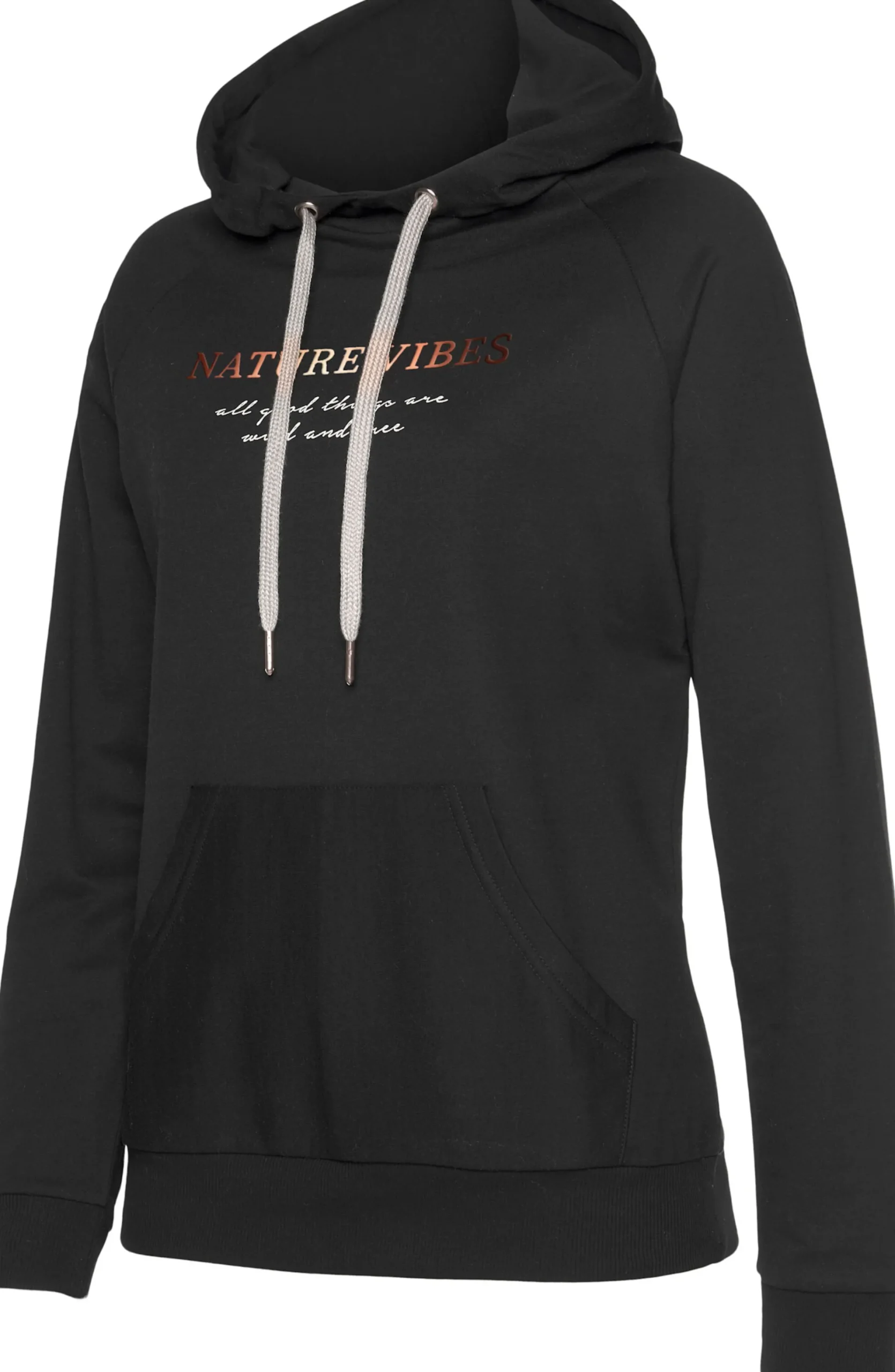 Homewear|Strandmode|LASCANA Hoodie schwarz