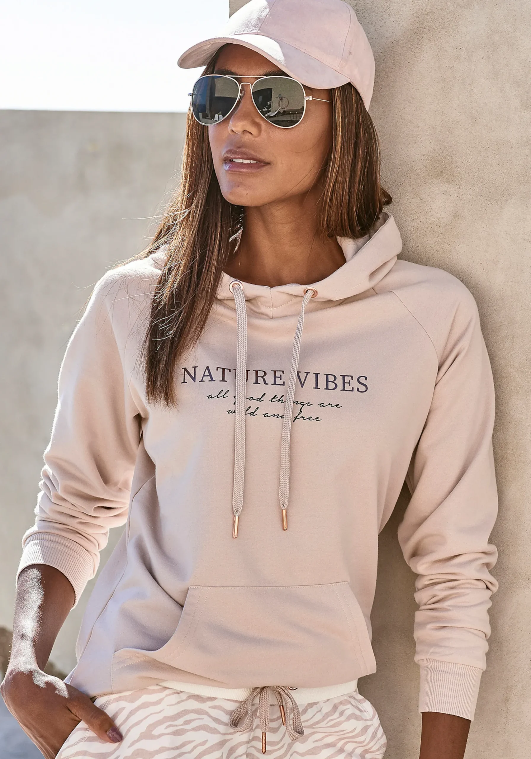 Homewear|Homewear|LASCANA Hoodie nougat