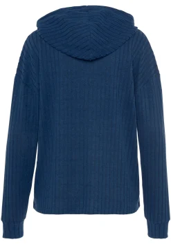 Pullover|LASCANA Hoodie blau-meliert