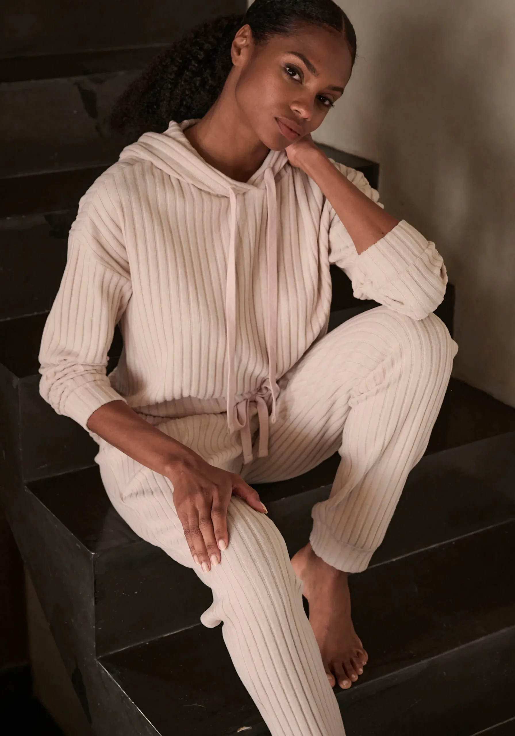 Pullover|LASCANA Hoodie sand-meliert
