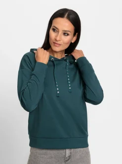 Pullover|Shirts|heine Hoodie petrol