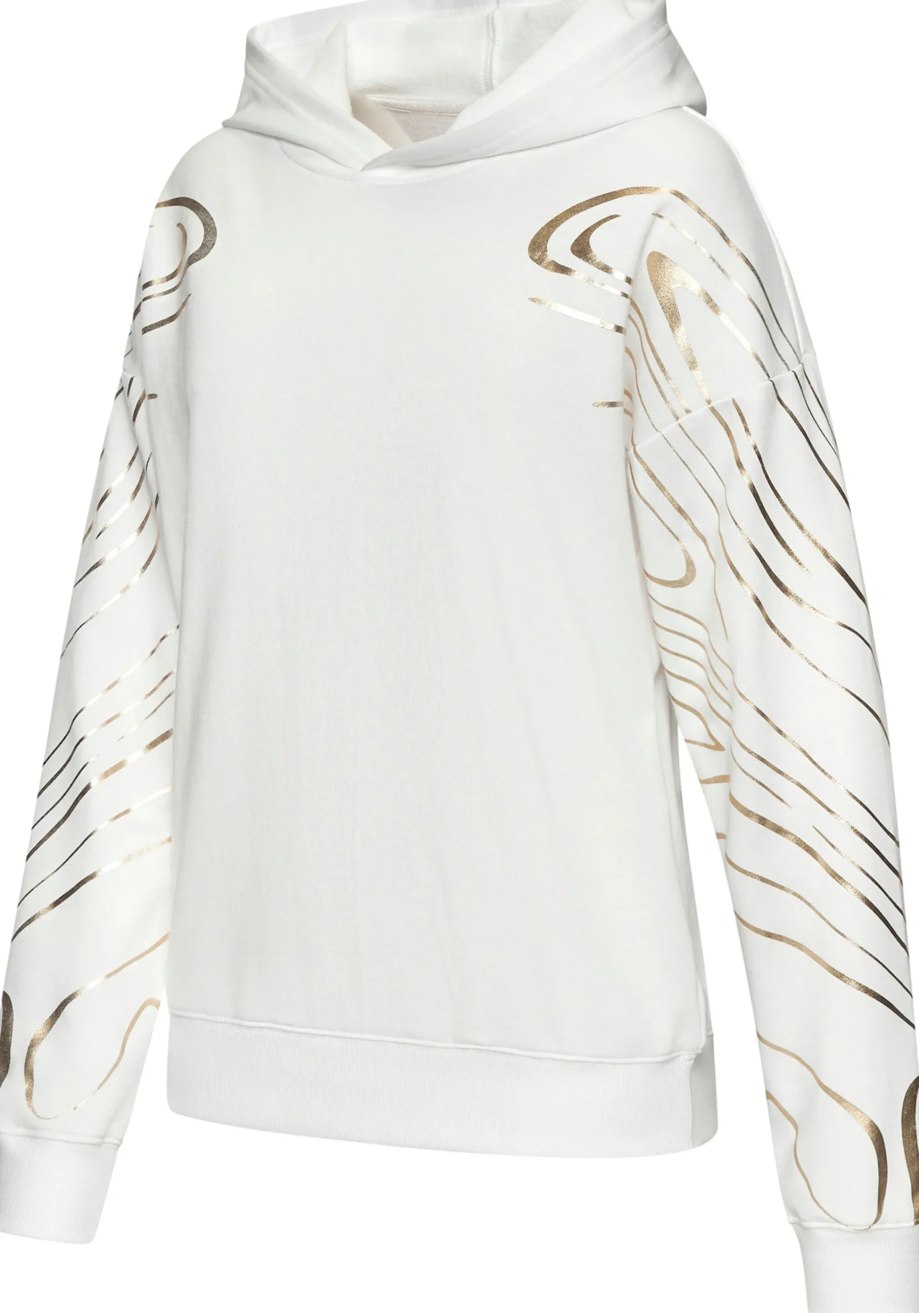 Pullover|LASCANA ACTIVE Hoodie weiß,gold