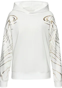 Pullover|LASCANA ACTIVE Hoodie weiß,gold