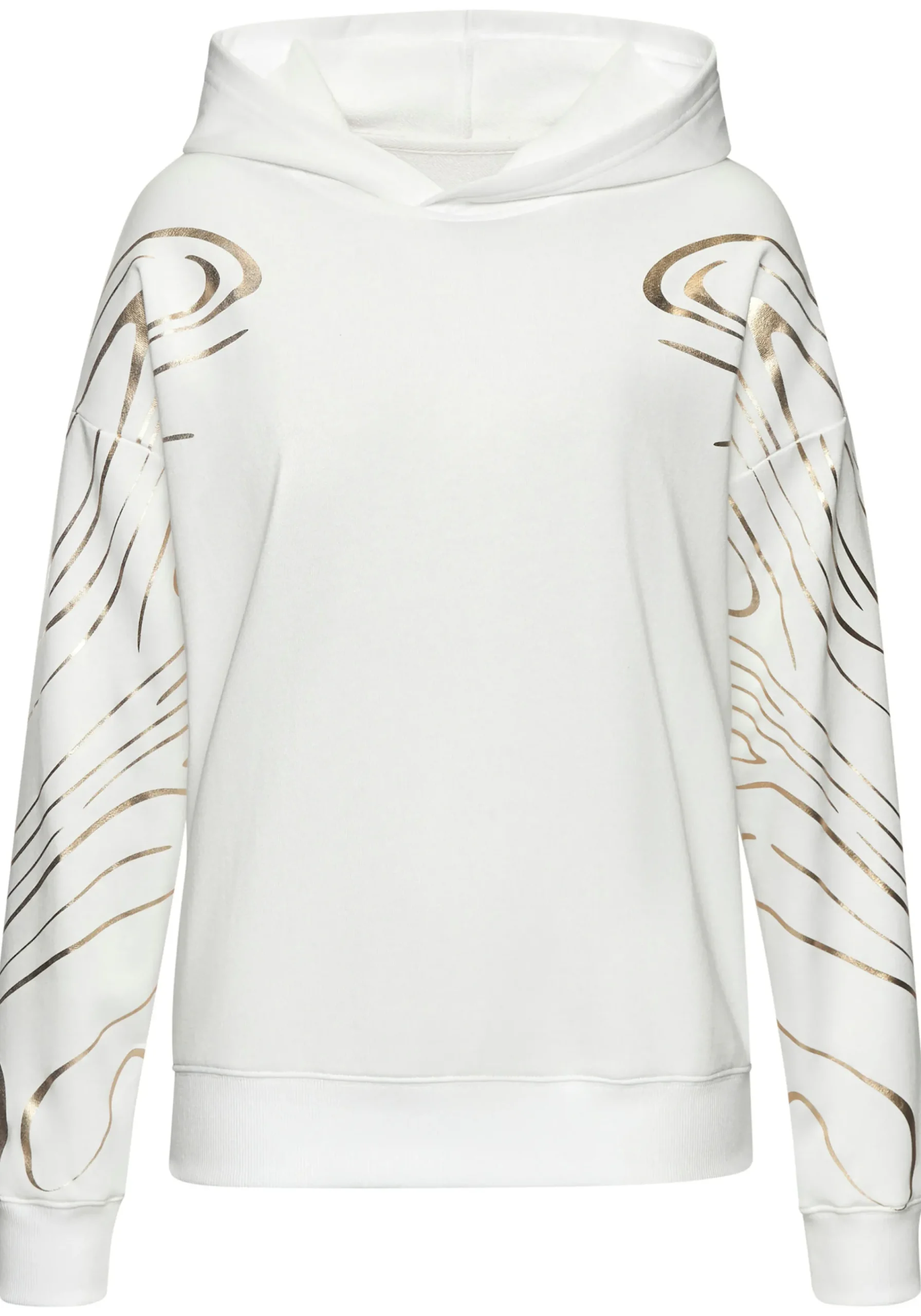 Pullover|LASCANA ACTIVE Hoodie weiß,gold