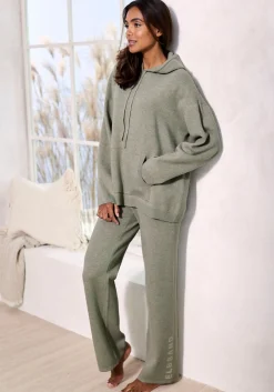 Strandmode|Elbsand Hoodie olivmeliert