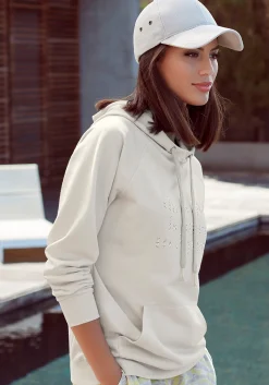 Pullover|LASCANA Hoodie hellgrau