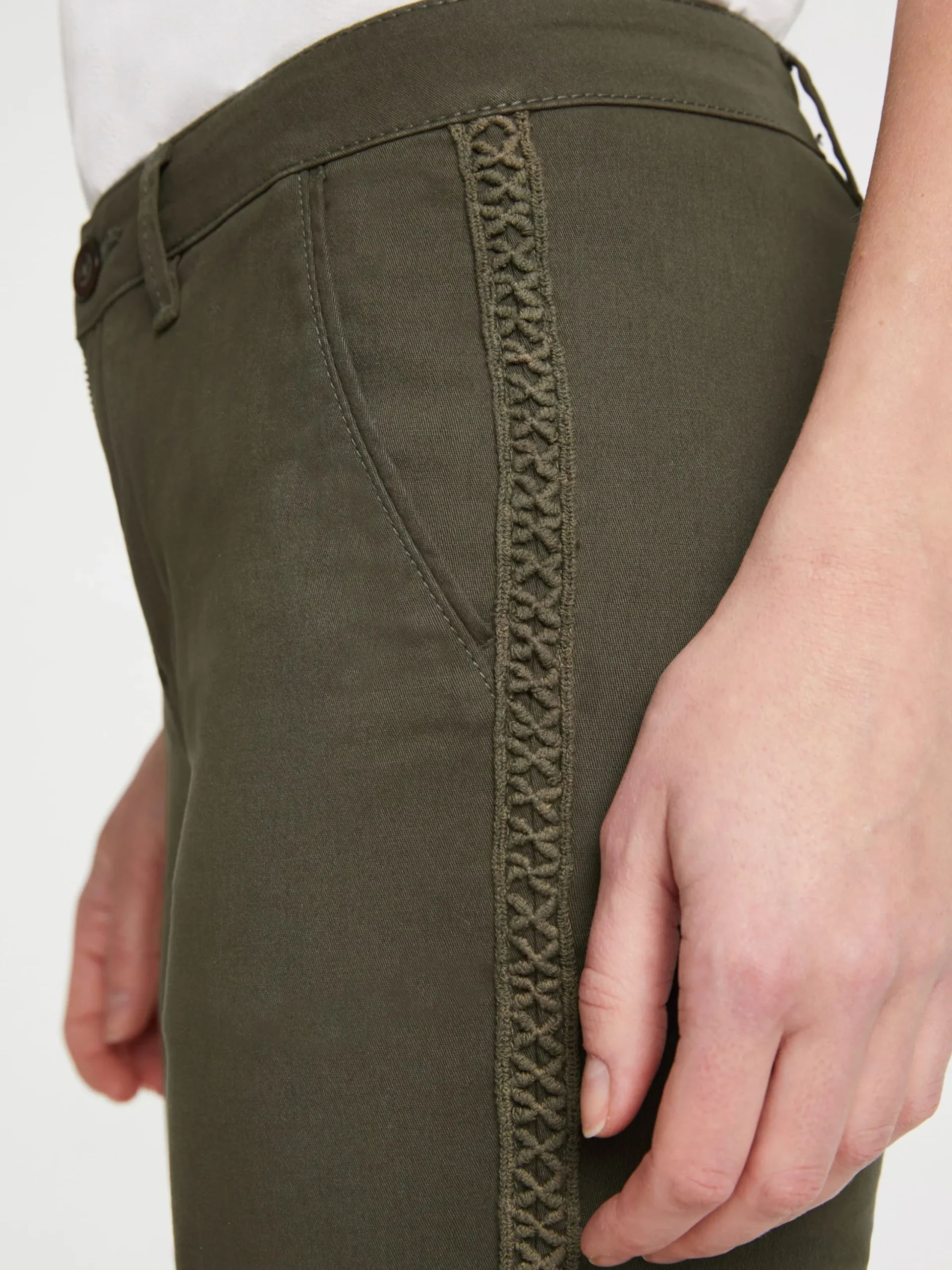 Hosen|heine Hose dunkeloliv