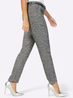 Hosen| Hose anthrazit-ecru-meliert